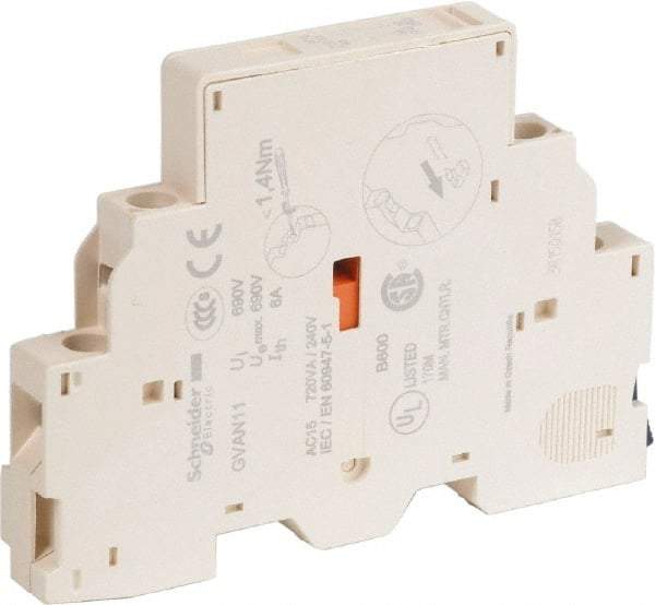 Schneider Electric - Circuit Breaker Auxiliary Contact Block - Use with GV2L, GV2LE, GV2ME, GV2P, GV2RT, GV3L, GV3P, TeSys - Industrial Tool & Supply