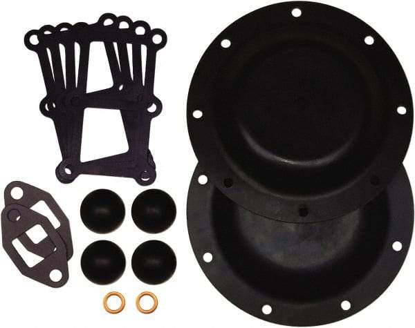 SandPIPER - 1" Pump, Buna-N Fluid Section Repair Kit - For Use with Diaphragm Pumps - Industrial Tool & Supply