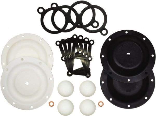 SandPIPER - 1/4" Pump, PTFE Fluid Section Repair Kit - For Use with Diaphragm Pumps - Industrial Tool & Supply