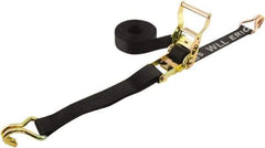 Erickson Manufacturing - 15' Long x 1-1/2" Wide, 4,000 Lb Basket Capacity, Polyester Web Sling - Black - Industrial Tool & Supply