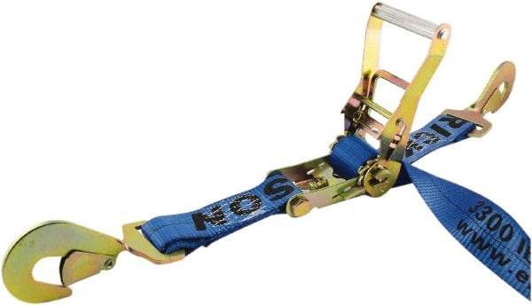 Erickson Manufacturing - 7' Long x 2" Wide, 10,000 Lb Basket Capacity, Polyester & Steel Web Sling - Blue - Industrial Tool & Supply