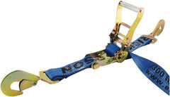 Erickson Manufacturing - 7' Long x 2" Wide, 10,000 Lb Basket Capacity, Polyester & Steel Web Sling - Blue - Industrial Tool & Supply