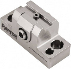 Raptor Workholding - 1-1/4" High x 1" Wide x 2-1/2" Long Dovetail Vise - 3/8" Jaw Opening Capacity, 1/8" High x 1-1/4" Wide Jaw, For 4 & 5 Axis Workholding Systems - Industrial Tool & Supply