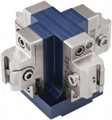 Raptor Workholding - 3.13" High x 4-1/2" Wide x 4-1/2" Long Dovetail Vise - 3/8" Jaw Opening Capacity, 1/8" High x 1-1/4" Wide Jaw, For 4 & 5 Axis Workholding Systems - Industrial Tool & Supply