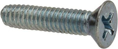 Value Collection - #8-32 UNC Thread, 3/4" OAL, #2 Phillips Drive Steel Thread Cutting Screw - Flat Head, Grade 1016-1024, Point Type F, Zinc-Plated Finish - Industrial Tool & Supply