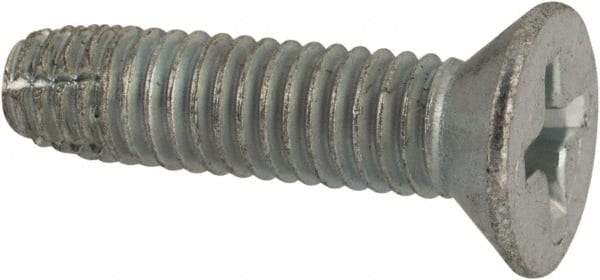 Value Collection - #10-32 UNF Thread, 3/4" OAL, #2 Phillips Drive Steel Thread Cutting Screw - Flat Head, Grade 1016-1024, Point Type F, Zinc-Plated Finish - Industrial Tool & Supply