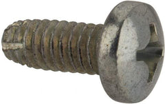 Value Collection - 1/4-20 UNC Thread, 5/8" Length Under Head, #3 Phillips Drive Steel Thread Cutting Screw - Pan Head, Grade 1016-1024, Point Type F, Zinc-Plated Finish - Industrial Tool & Supply