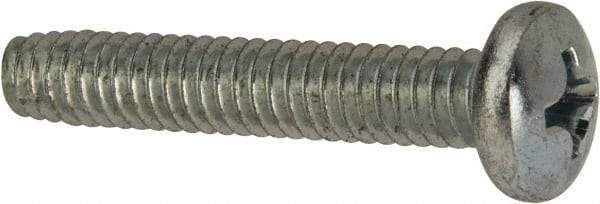 Value Collection - 1/4-20 UNC Thread, 1-1/2" Length Under Head, #3 Phillips Drive Steel Thread Cutting Screw - Pan Head, Grade 1016-1024, Point Type F, Zinc-Plated Finish - Industrial Tool & Supply