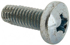 Value Collection - 3/8-16 UNC Thread, 1" Length Under Head, #4 Phillips Drive Steel Thread Cutting Screw - Pan Head, Grade 1016-1024, Point Type F, Zinc-Plated Finish - Industrial Tool & Supply
