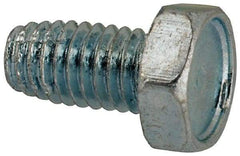 Value Collection - #10-32 UNF Thread, 3/8" Length Under Head, Hex Drive Steel Thread Cutting Screw - Hex Head, Grade 1016-1024, Point Type F, Zinc-Plated Finish - Industrial Tool & Supply