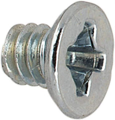 Value Collection - #2-56 UNC, 1/8" OAL Phillips Drive Machine Screw - Flat Undercut Head, Grade J82 Steel, Zinc-Plated Finish, Without Washer - Industrial Tool & Supply