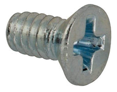 Value Collection - #2-56 UNC, 3/16" OAL Phillips Drive Machine Screw - Flat Head, Grade J82 Steel, Zinc-Plated Finish, Without Washer - Industrial Tool & Supply