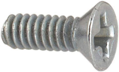 Value Collection - #2-56 UNC, 1/4" OAL Phillips Drive Machine Screw - Flat Head, Grade J82 Steel, Zinc-Plated Finish, Without Washer - Industrial Tool & Supply