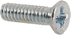 Value Collection - #2-56 UNC, 5/16" OAL Phillips Drive Machine Screw - Flat Head, Grade J82 Steel, Zinc-Plated Finish, Without Washer - Industrial Tool & Supply