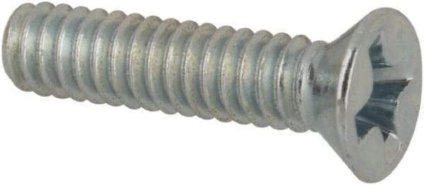 Value Collection - #2-56 UNC, 3/8" OAL Phillips Drive Machine Screw - Flat Head, Grade J82 Steel, Zinc-Plated Finish, Without Washer - Industrial Tool & Supply
