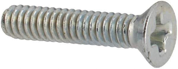 Value Collection - #2-56 UNC, 7/16" OAL Phillips Drive Machine Screw - Flat Head, Grade J82 Steel, Zinc-Plated Finish, Without Washer - Industrial Tool & Supply