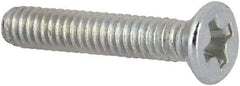 Value Collection - #2-56 UNC, 1/2" OAL Phillips Drive Machine Screw - Flat Head, Grade J82 Steel, Zinc-Plated Finish, Without Washer - Industrial Tool & Supply