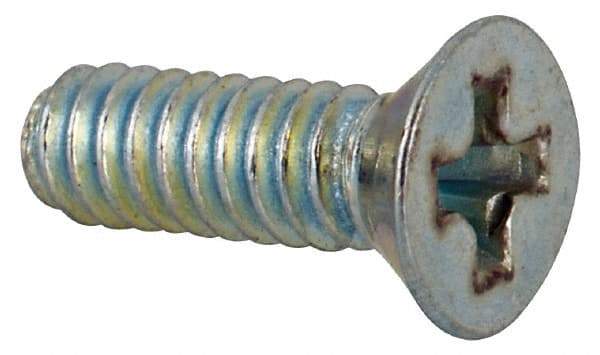 Value Collection - #3-48 UNC, 5/16" OAL Phillips Drive Machine Screw - Flat Head, Grade J82 Steel, Zinc-Plated Finish, Without Washer - Industrial Tool & Supply