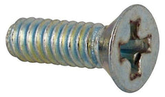 Value Collection - #3-48 UNC, 5/16" OAL Phillips Drive Machine Screw - Flat Head, Grade J82 Steel, Zinc-Plated Finish, Without Washer - Industrial Tool & Supply