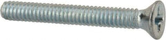 Value Collection - #5-40 UNC, 1" OAL Phillips Drive Machine Screw - Flat Head, Grade J82 Steel, Zinc-Plated Finish, Without Washer - Industrial Tool & Supply