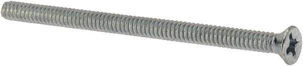 Value Collection - #6-32 UNC, 2-1/4" OAL Phillips Drive Machine Screw - Flat Head, Grade J82 Steel, Zinc-Plated Finish, Without Washer - Industrial Tool & Supply