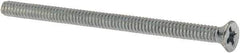 Value Collection - #6-32 UNC, 2-1/4" OAL Phillips Drive Machine Screw - Flat Head, Grade J82 Steel, Zinc-Plated Finish, Without Washer - Industrial Tool & Supply