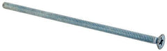 Value Collection - #6-32 UNC, 3-1/2" OAL Phillips Drive Machine Screw - Flat Head, Grade J82 Steel, Zinc-Plated Finish, Without Washer - Industrial Tool & Supply
