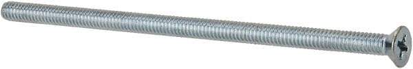 Value Collection - #8-32 UNC, 3-1/2" OAL Phillips Drive Machine Screw - Flat Head, Grade J82 Steel, Zinc-Plated Finish, Without Washer - Industrial Tool & Supply