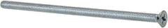 Value Collection - #8-32 UNC, 3-1/2" OAL Phillips Drive Machine Screw - Flat Head, Grade J82 Steel, Zinc-Plated Finish, Without Washer - Industrial Tool & Supply