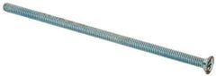 Value Collection - #8-32 UNC, 4" OAL Phillips Drive Machine Screw - Flat Head, Grade J82 Steel, Zinc-Plated Finish, Without Washer - Industrial Tool & Supply