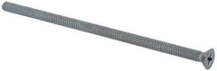 Value Collection - #10-24 UNC, 4-1/2" OAL Phillips Drive Machine Screw - Flat Head, Grade J82 Steel, Zinc-Plated Finish, Without Washer - Industrial Tool & Supply