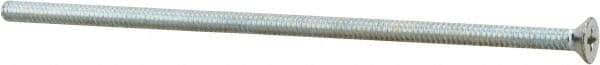 Value Collection - #10-24 UNC, 5" OAL Phillips Drive Machine Screw - Flat Head, Grade J82 Steel, Zinc-Plated Finish, Without Washer - Industrial Tool & Supply