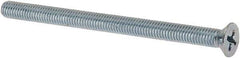 Value Collection - #10-32 UNF, 2-3/4" OAL Phillips Drive Machine Screw - Flat Head, Grade J82 Steel, Zinc-Plated Finish, Without Washer - Industrial Tool & Supply
