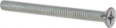 Value Collection - #12-24 UNC, 2-1/2" OAL Phillips Drive Machine Screw - Flat Head, Grade J82 Steel, Zinc-Plated Finish, Without Washer - Industrial Tool & Supply