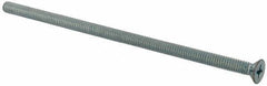 Value Collection - 1/4-20 UNC, 6" OAL Phillips Drive Machine Screw - Flat Head, Grade J82 Steel, Zinc-Plated Finish, Without Washer - Industrial Tool & Supply