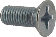Value Collection - 1/4-28 UNF, 5/8" OAL Phillips Drive Machine Screw - Flat Head, Grade J82 Steel, Zinc-Plated Finish, Without Washer - Industrial Tool & Supply