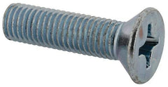 Value Collection - 1/4-28 UNF, 1" OAL Phillips Drive Machine Screw - Flat Head, Grade J82 Steel, Zinc-Plated Finish, Without Washer - Industrial Tool & Supply