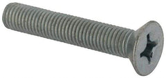 Value Collection - 1/4-28 UNF, 1-1/2" OAL Phillips Drive Machine Screw - Flat Head, Grade J82 Steel, Zinc-Plated Finish, Without Washer - Industrial Tool & Supply
