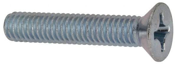 Value Collection - 5/16-18 UNC, 1-3/4" OAL Phillips Drive Machine Screw - Flat Head, Grade J82 Steel, Zinc-Plated Finish, Without Washer - Industrial Tool & Supply