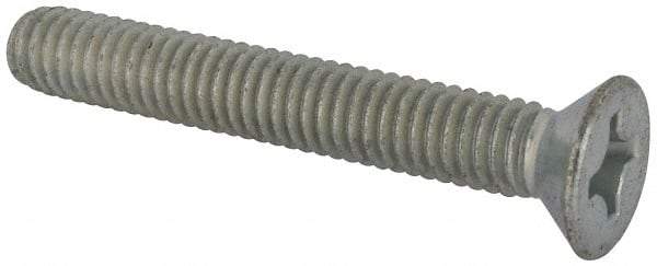 Value Collection - 5/16-18 UNC, 2-1/4" OAL Phillips Drive Machine Screw - Flat Head, Grade J82 Steel, Zinc-Plated Finish, Without Washer - Industrial Tool & Supply