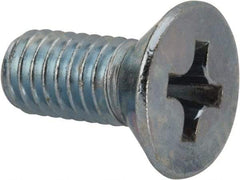 Value Collection - 3/8-16 UNC, 7/8" OAL Phillips Drive Machine Screw - Flat Head, Grade J82 Steel, Zinc-Plated Finish, Without Washer - Industrial Tool & Supply