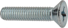 Value Collection - 3/8-16 UNC, 1-3/4" OAL Phillips Drive Machine Screw - Flat Head, Grade J82 Steel, Zinc-Plated Finish, Without Washer - Industrial Tool & Supply