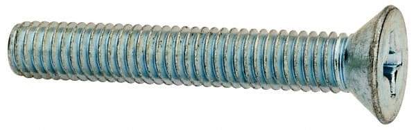 Value Collection - 3/8-16 UNC, 2-1/2" OAL Phillips Drive Machine Screw - Flat Head, Grade J82 Steel, Zinc-Plated Finish, Without Washer - Industrial Tool & Supply