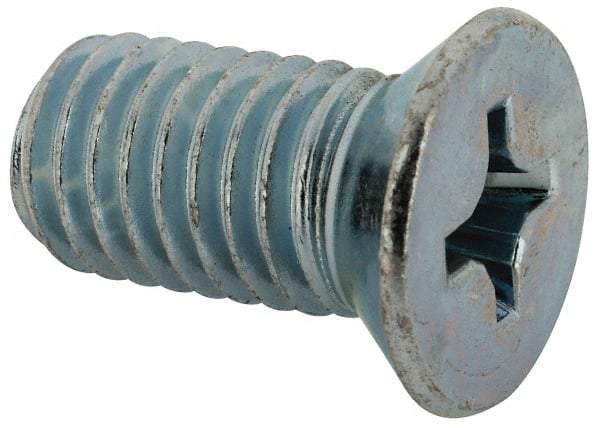Value Collection - 1/2-13 UNC, 1" OAL Phillips Drive Machine Screw - Flat Head, Grade J82 Steel, Zinc-Plated Finish, Without Washer - Industrial Tool & Supply