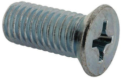 Value Collection - 1/2-13 UNC, 1-1/4" OAL Phillips Drive Machine Screw - Flat Head, Grade J82 Steel, Zinc-Plated Finish, Without Washer - Industrial Tool & Supply