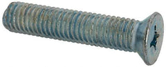 Value Collection - 1/2-13 UNC, 2-1/2" OAL Phillips Drive Machine Screw - Flat Head, Grade J82 Steel, Zinc-Plated Finish, Without Washer - Industrial Tool & Supply