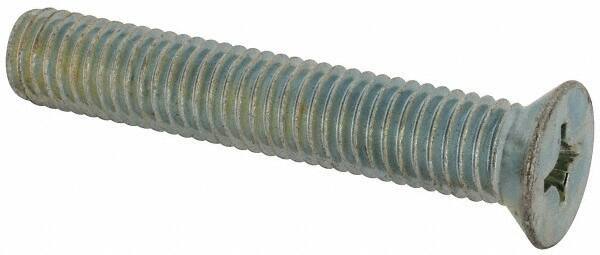 Value Collection - 1/2-13 UNC, 3" OAL Phillips Drive Machine Screw - Flat Head, Grade J82 Steel, Zinc-Plated Finish, Without Washer - Industrial Tool & Supply