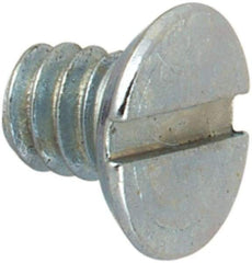 Value Collection - #2-56 UNC, 1/8" OAL Slotted Drive Machine Screw - Flat Undercut Head, Grade J82 Steel, Zinc-Plated Finish, Without Washer - Industrial Tool & Supply