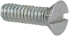 Value Collection - #2-56 UNC, 5/16" OAL Slotted Drive Machine Screw - Flat Head, Grade J82 Steel, Zinc-Plated Finish, Without Washer - Industrial Tool & Supply