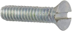 Value Collection - #2-56 UNC, 3/8" OAL Slotted Drive Machine Screw - Flat Head, Grade J82 Steel, Zinc-Plated Finish, Without Washer - Industrial Tool & Supply